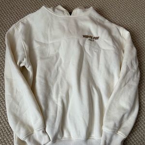 White Fox Boutique Cream Pullover Sweatshirt